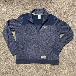 PINK Victoria's Secret Blue Zip Up Sweater